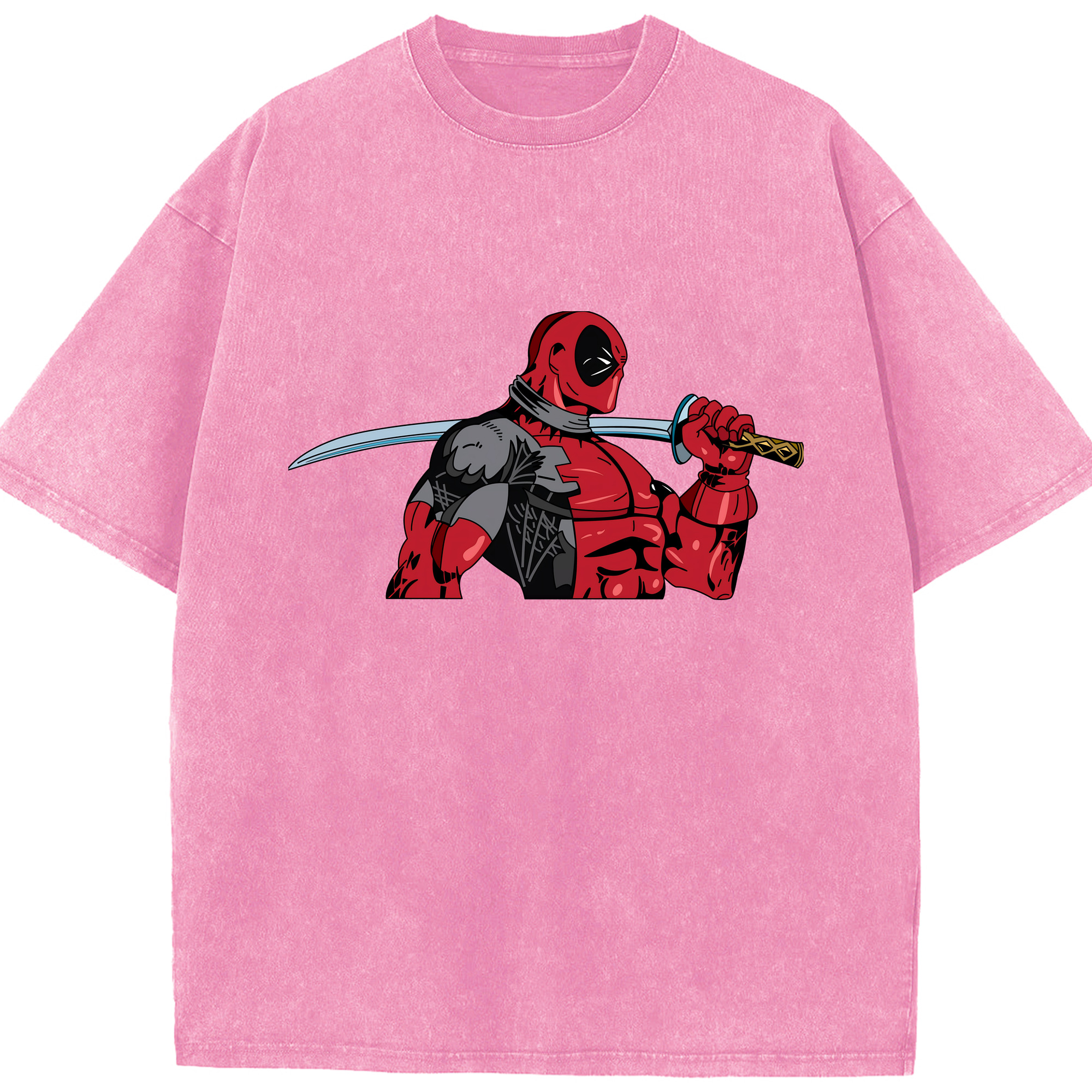 （画像用） Deadpool デッドプール 綿100% ヴィンテージ風 半袖Tシャツ（フロントプリント）